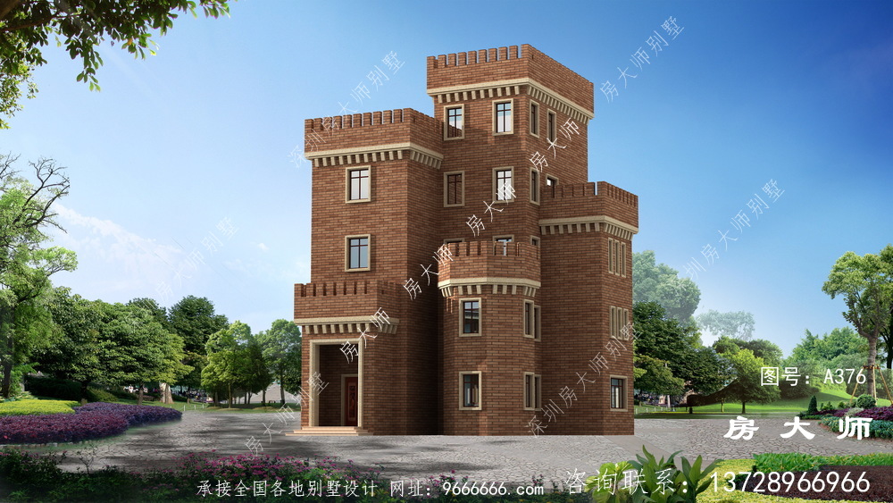 超经典的西式城堡别墅设计效果图