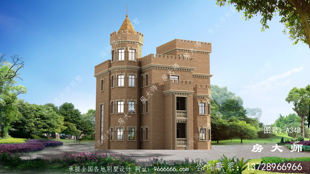 实用又大气的西式城堡别墅设计效果图