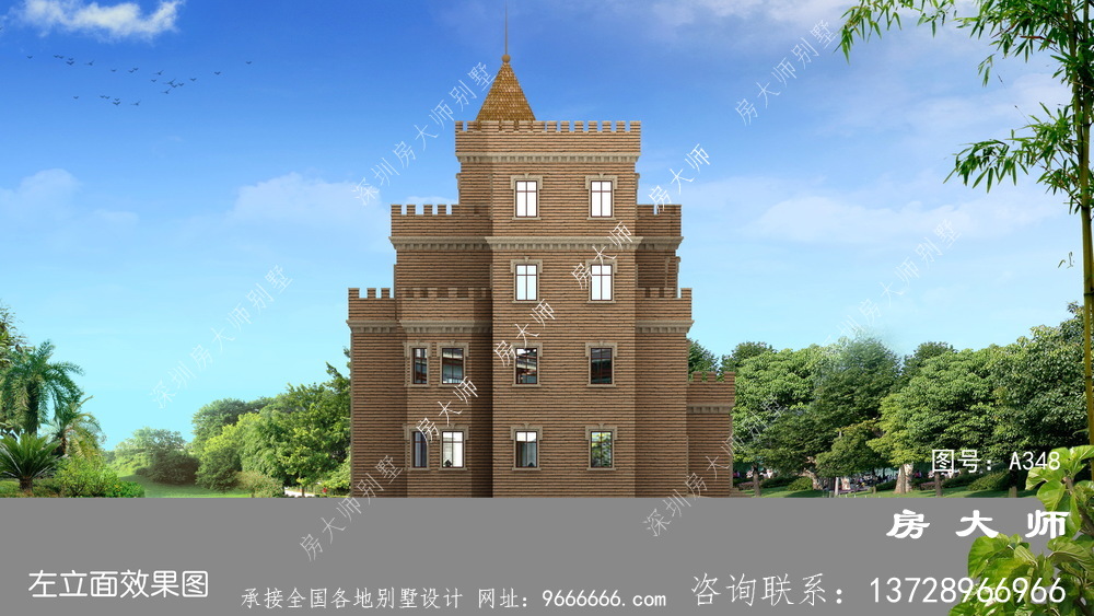 实用又大气的西式城堡别墅设计效果图