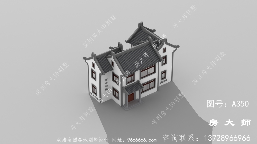 中式风格潮派别墅，二层别墅图片