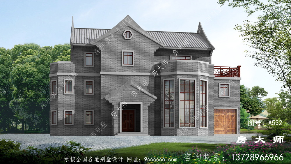 中式韵味十足的三层别墅图片大全