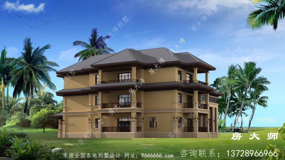 特色东南亚风格别墅设计效果图