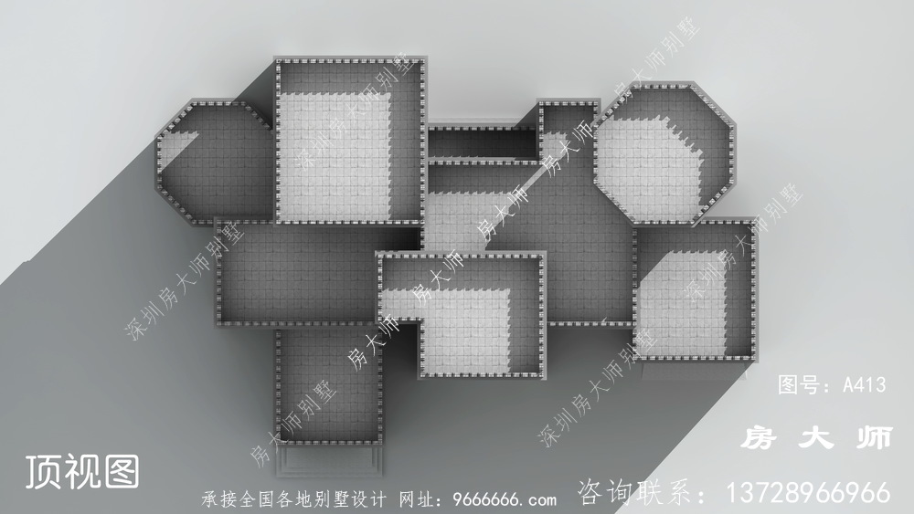 豪华大气大型五层中式城堡别墅