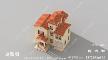 欧式三层农村自建设计图纸，实用