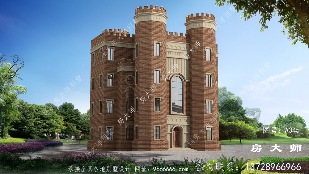 城堡式五层别墅简约别墅外观设计