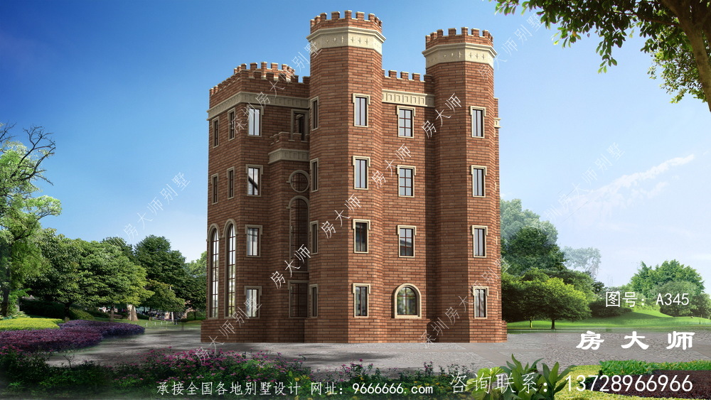 城堡式五层别墅简约别墅外观设计