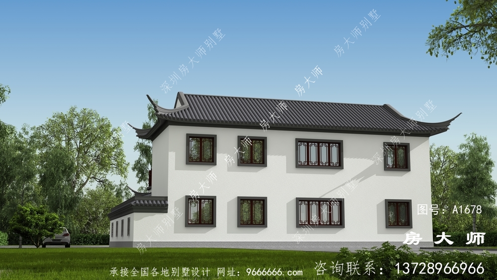 新中式两层苏式别墅设计图