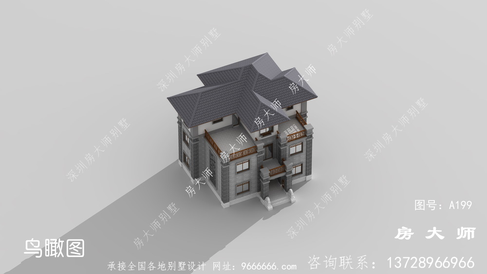 新中式风格别墅，中国传统建筑