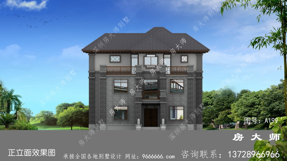 新中式风格别墅，中国传统建筑