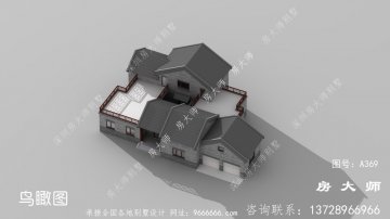 新中式一层带露台别墅设计图