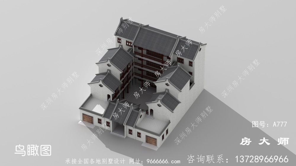新中式潮派别墅，豪华别墅设计效果图