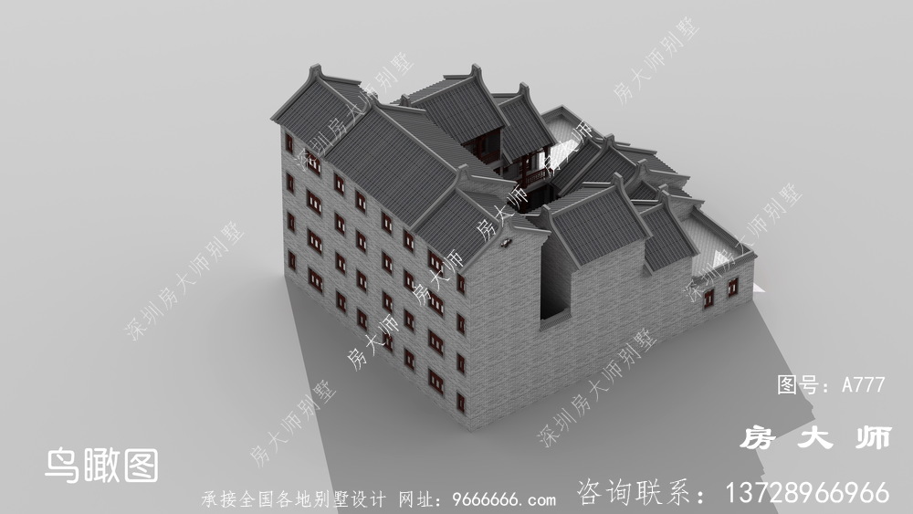 新中式潮派别墅，豪华别墅设计效果图