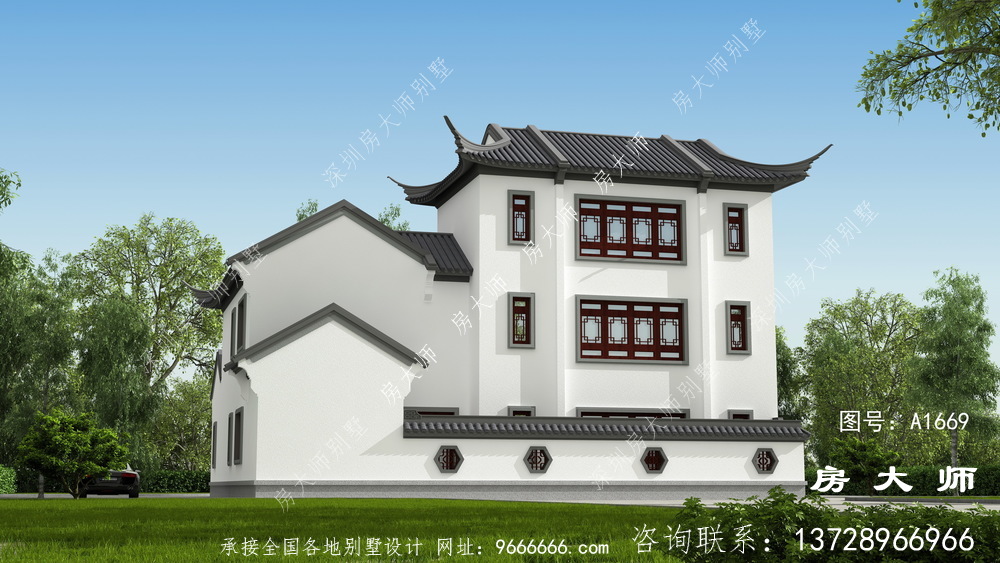 新中式苏式园林别墅设计图纸